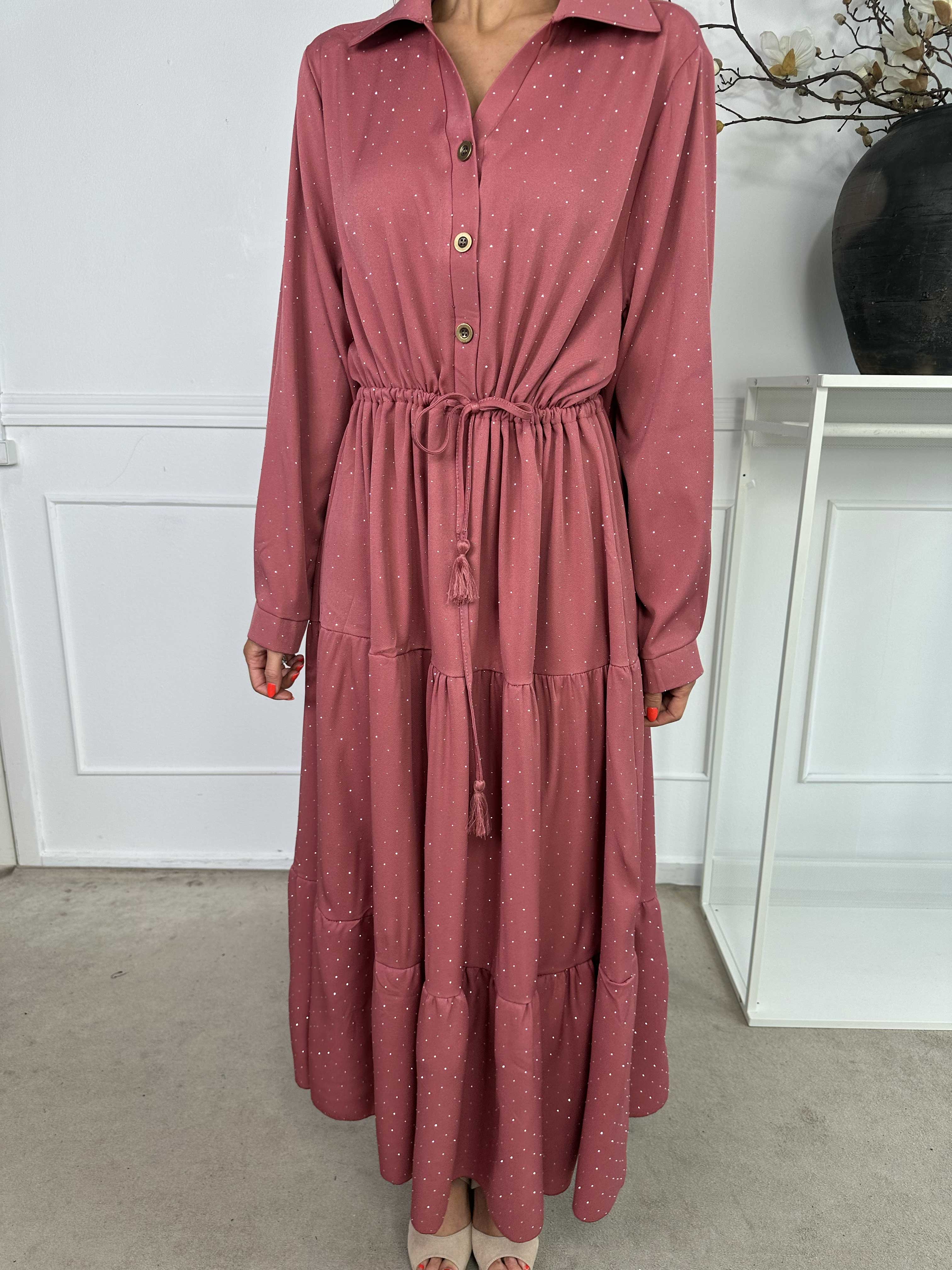 Starlight - Lang kjole med lag på lag look pyntet med similisten